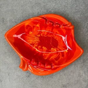 California Originals Ceramic Pottery Orange Mid Century Ashtray MCM Glossy 71